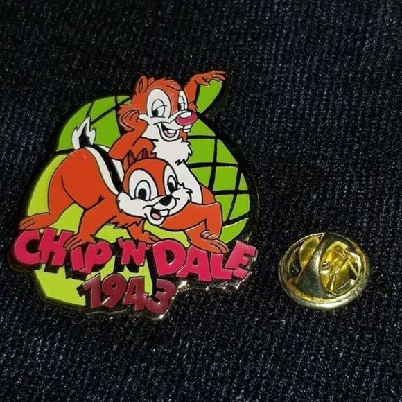 Disney Pin Chip n Dale 1943 Countdown to Millennium 1999 Green Acorn Vtg PP380 - Picture 4 of 4